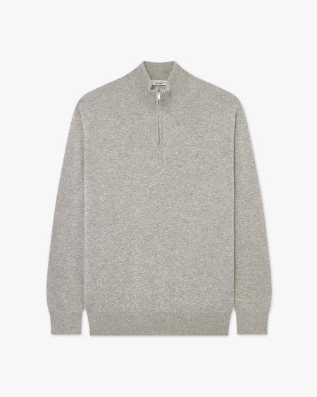 Maglia Lupetto Zip Classic Uomo - Grigio Chiaro - Archivio