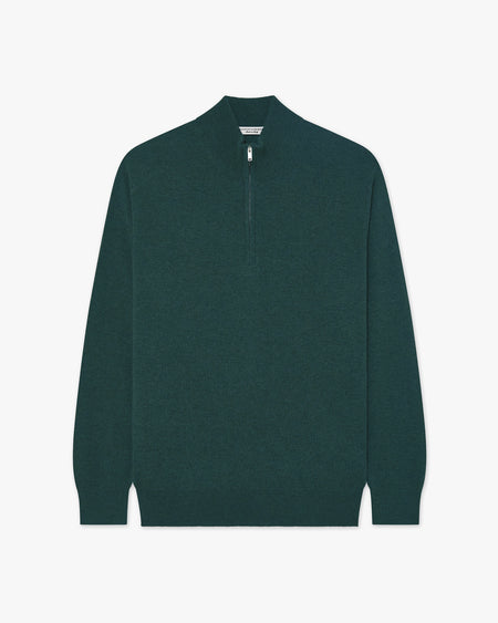 Maglia Lupetto Zip Classic Uomo - Verde - Archivio