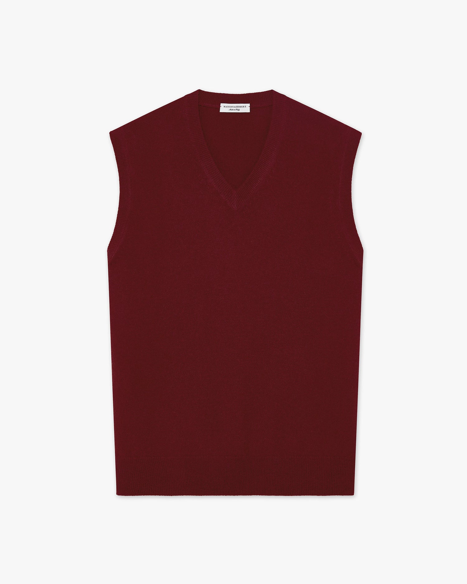 Maglia Gilet Scollo V Classic Uomo - Bordeaux - Archivio