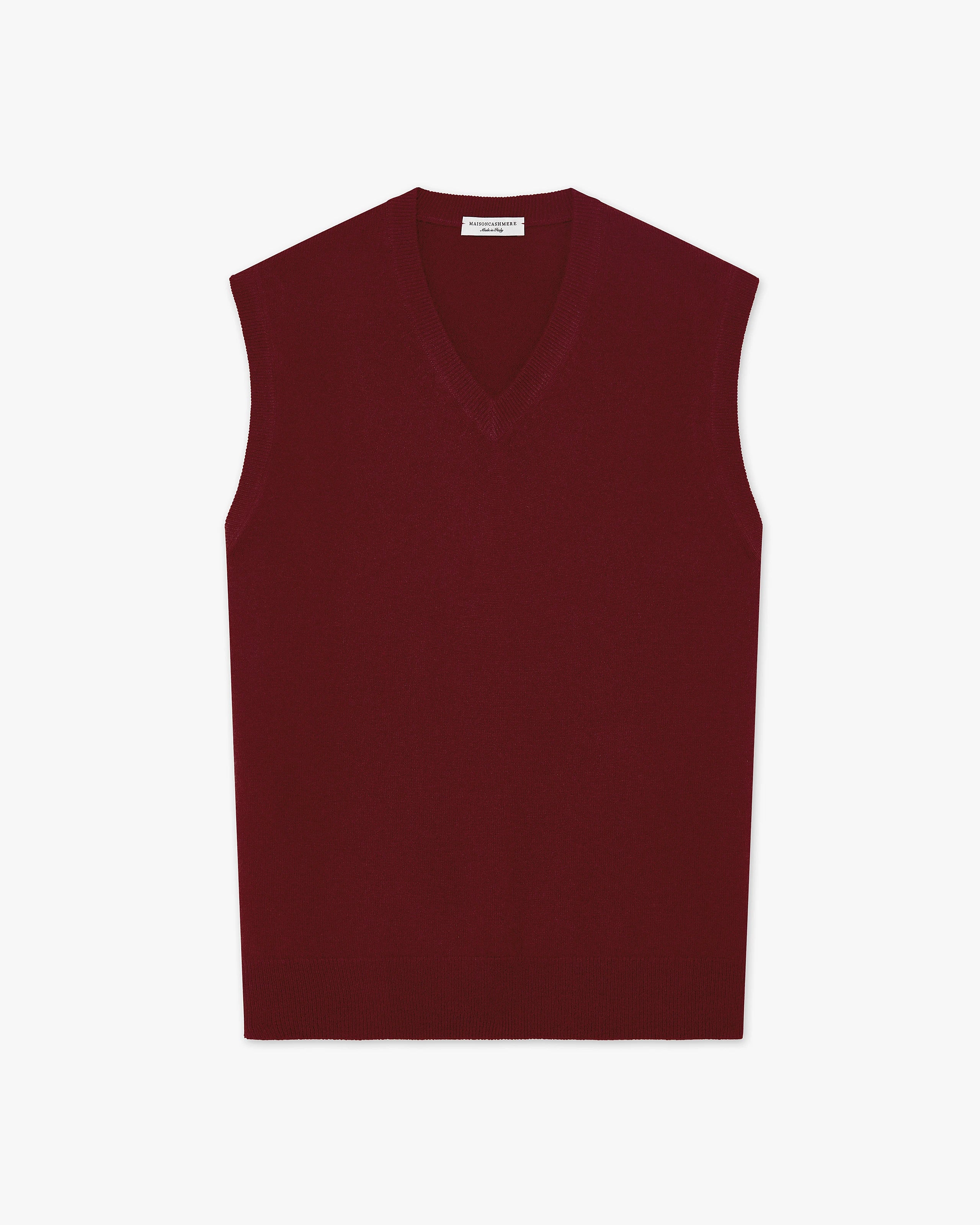 Maglia Gilet Scollo V Classic Uomo - Bordeaux - Archivio