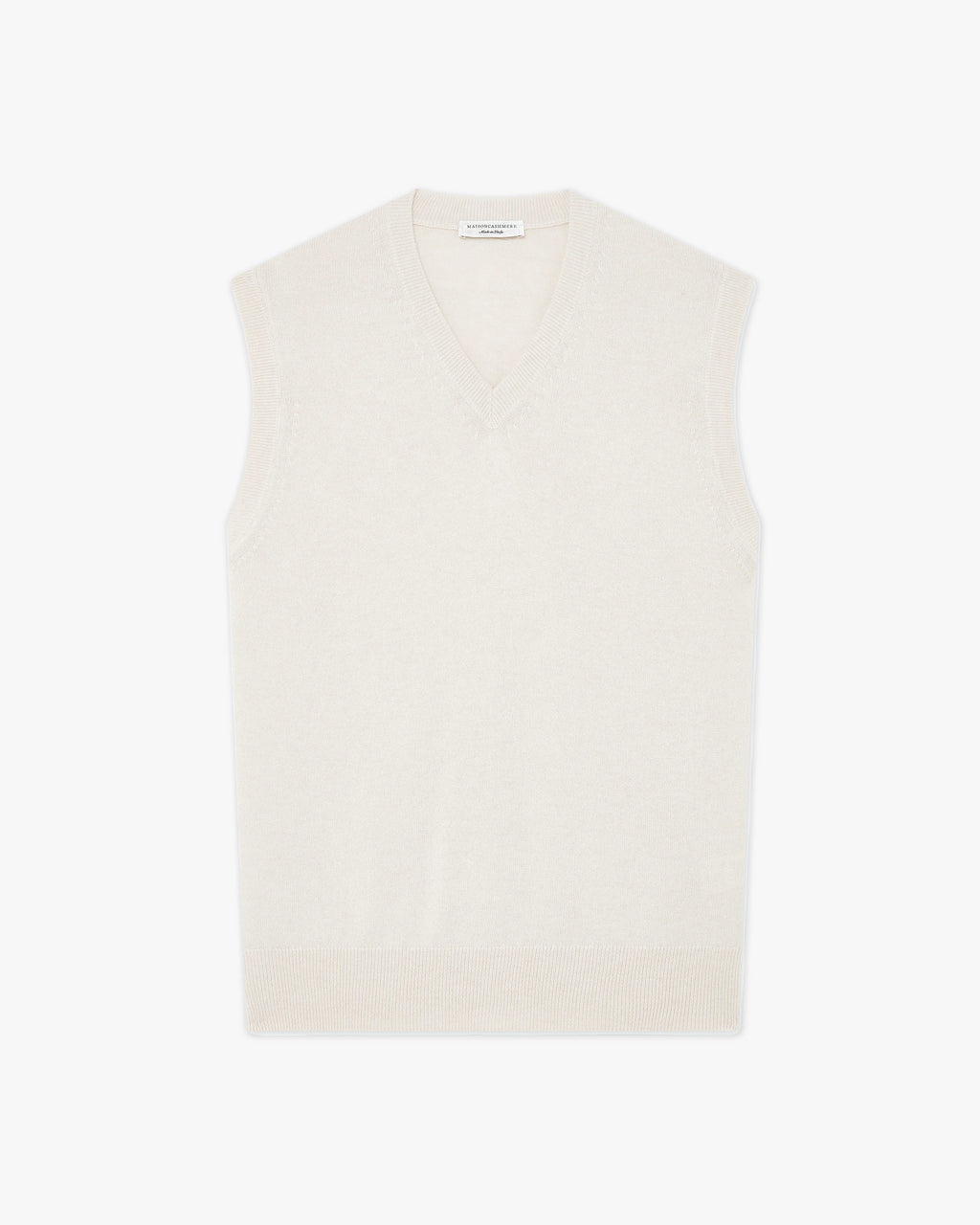 Maglia Gilet Scollo V Classic Uomo - Panna - Archivio