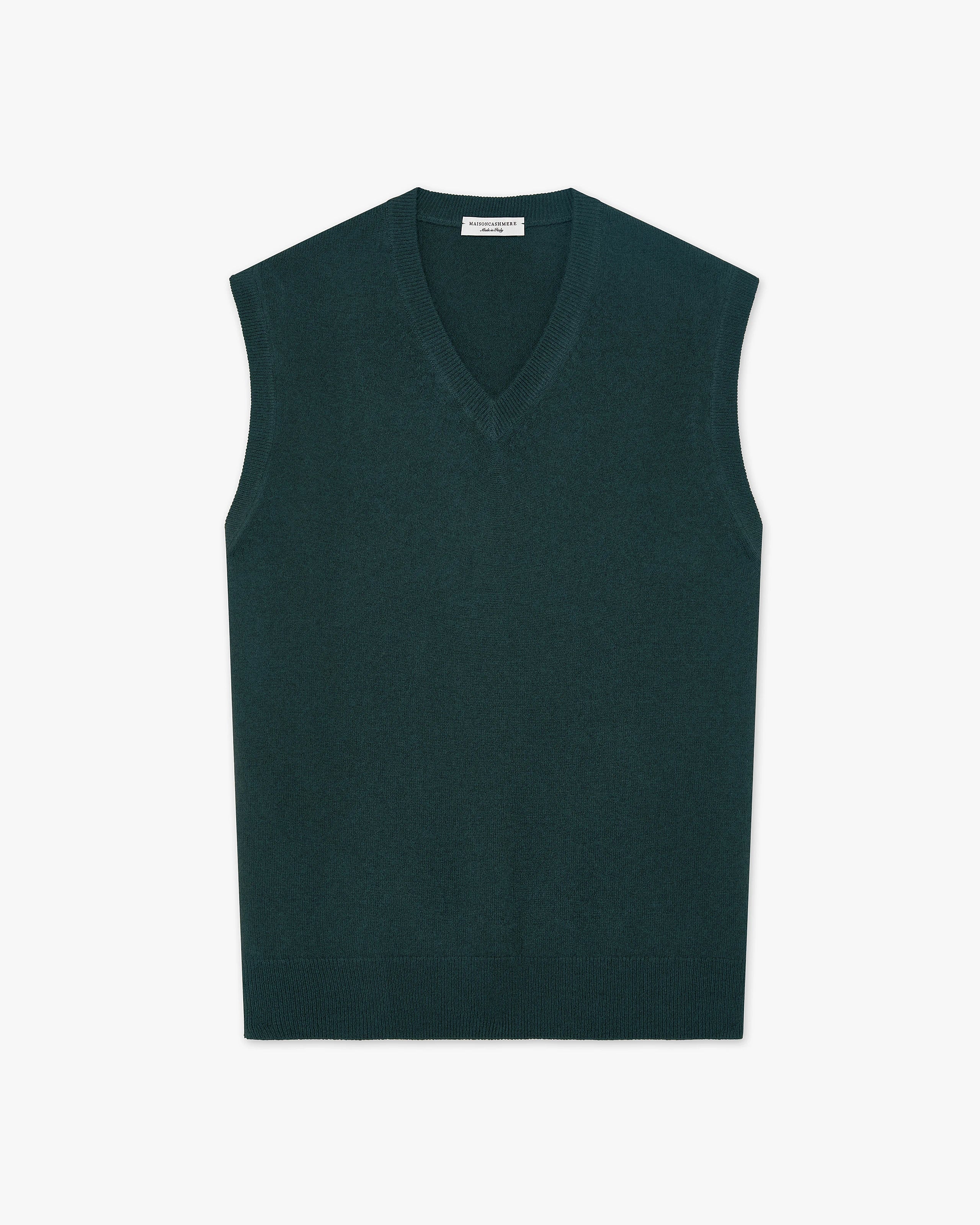 Maglia Gilet Scollo V Classic Uomo - Verde - Archivio