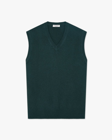 Maglia Gilet Scollo V Classic Uomo - Verde - Archivio