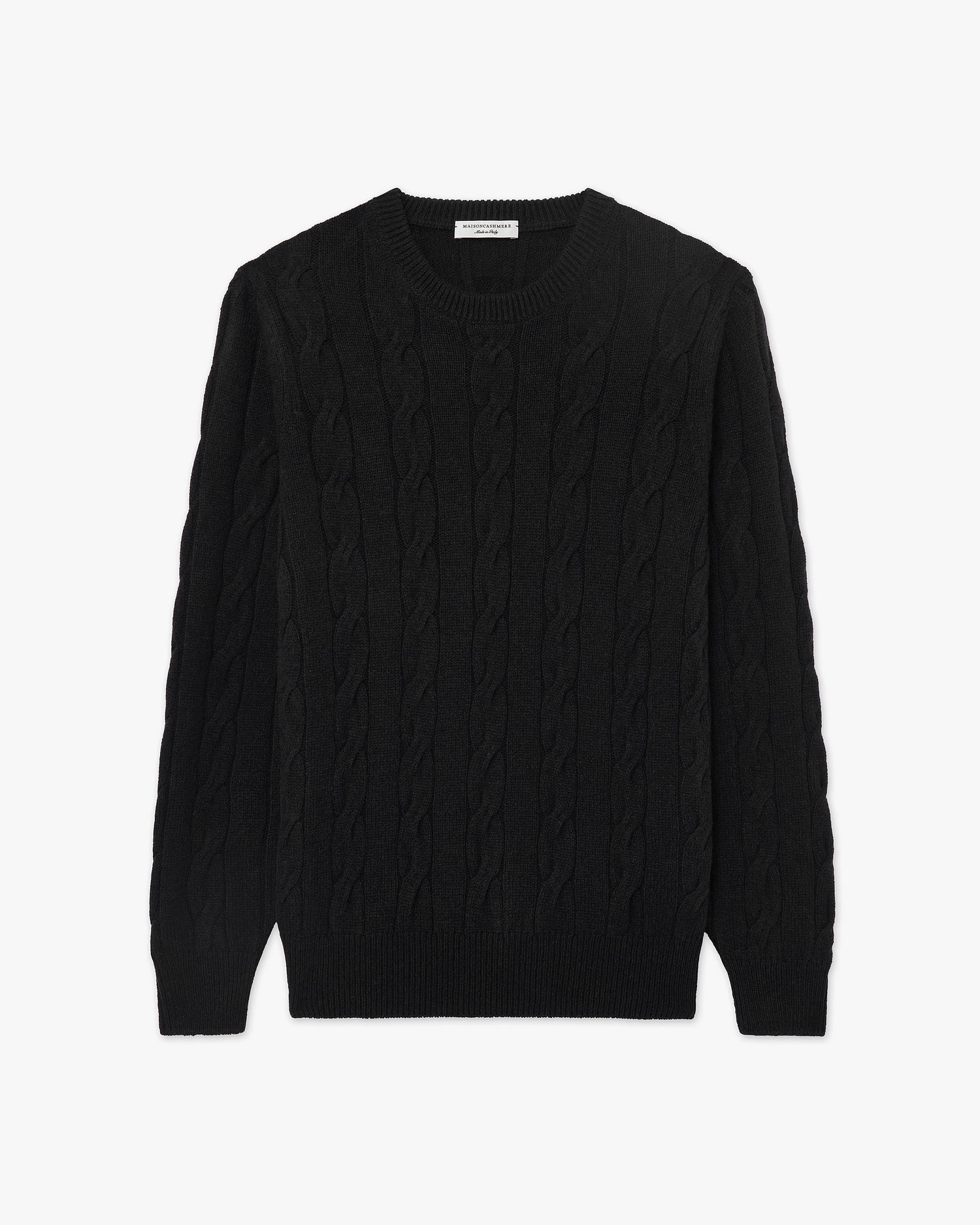 Pull Col Rond Torsades Faloria Homme - Noir - Archive