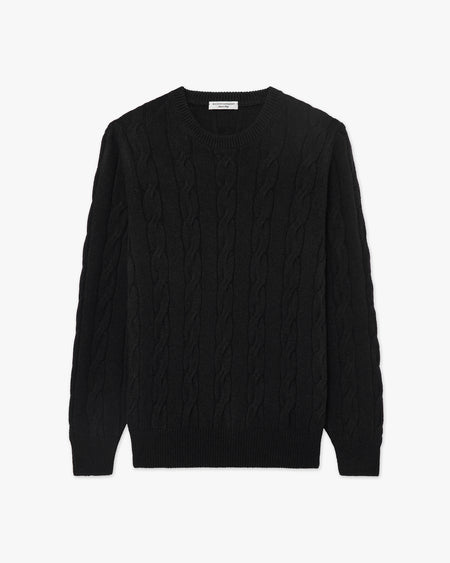 Pull Col Rond Torsades Faloria Homme - Noir - Archive