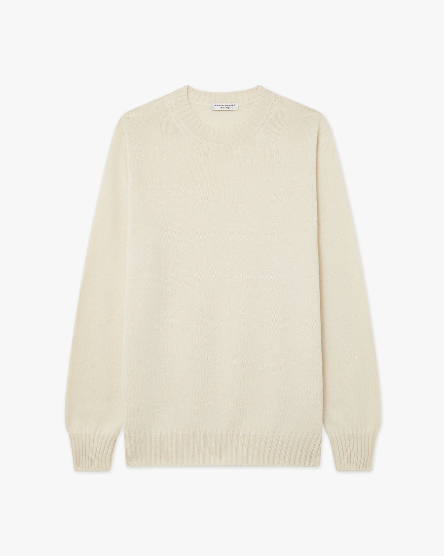 Men's Faloria Crew Neck Sweater - White - Archive