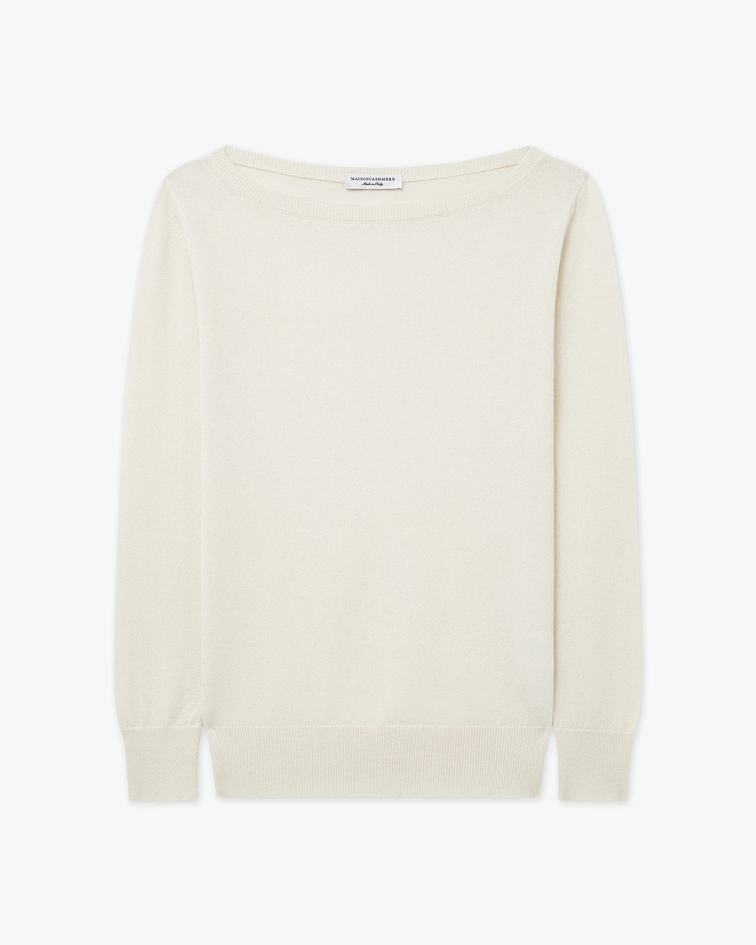 Essential Boat Neck Sweater - White - Archive