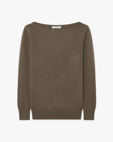 Maglia Scollo Barca Essential - Marrone - Archivio