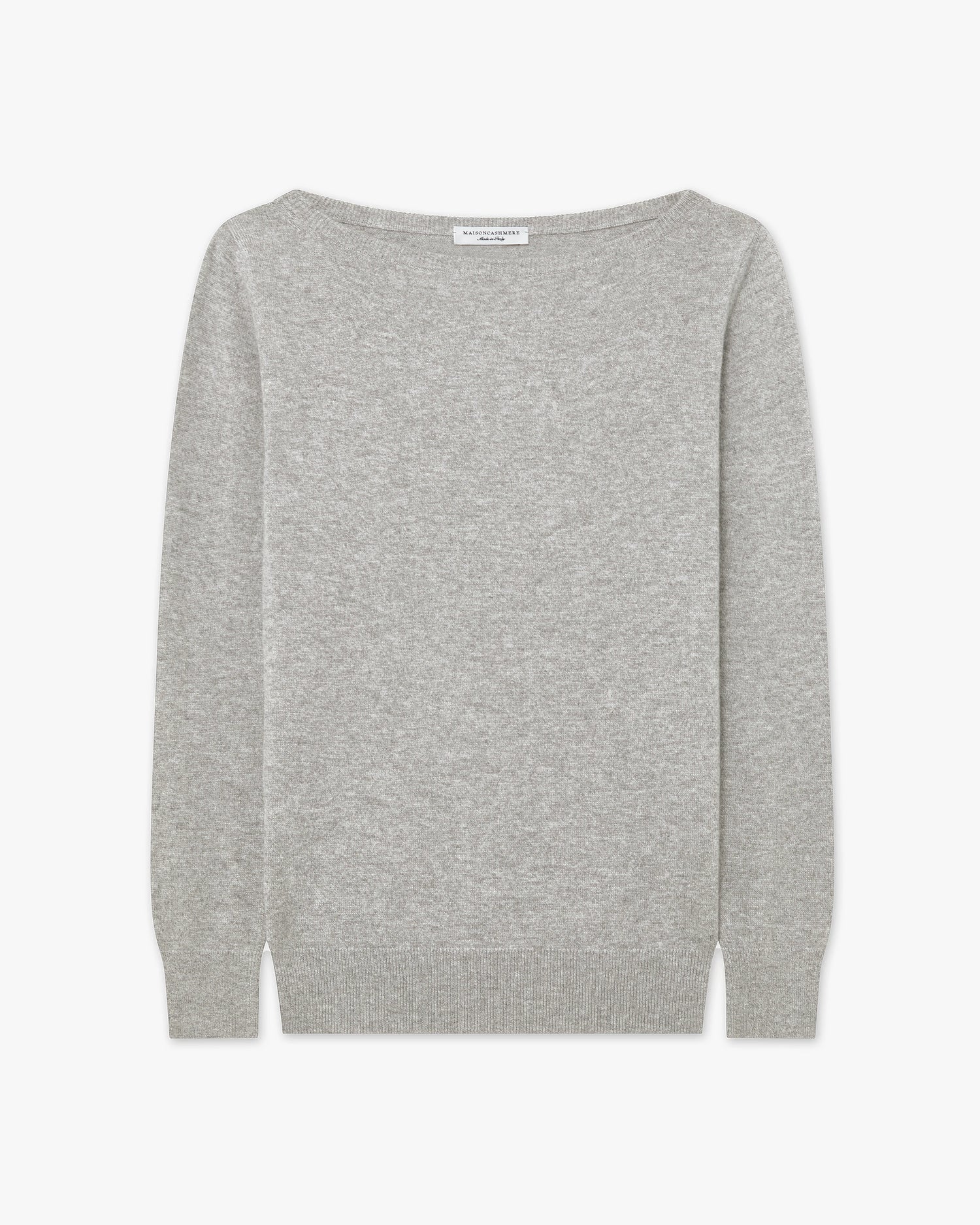 Essential Boat Neck Sweater - Light Grey - Archive