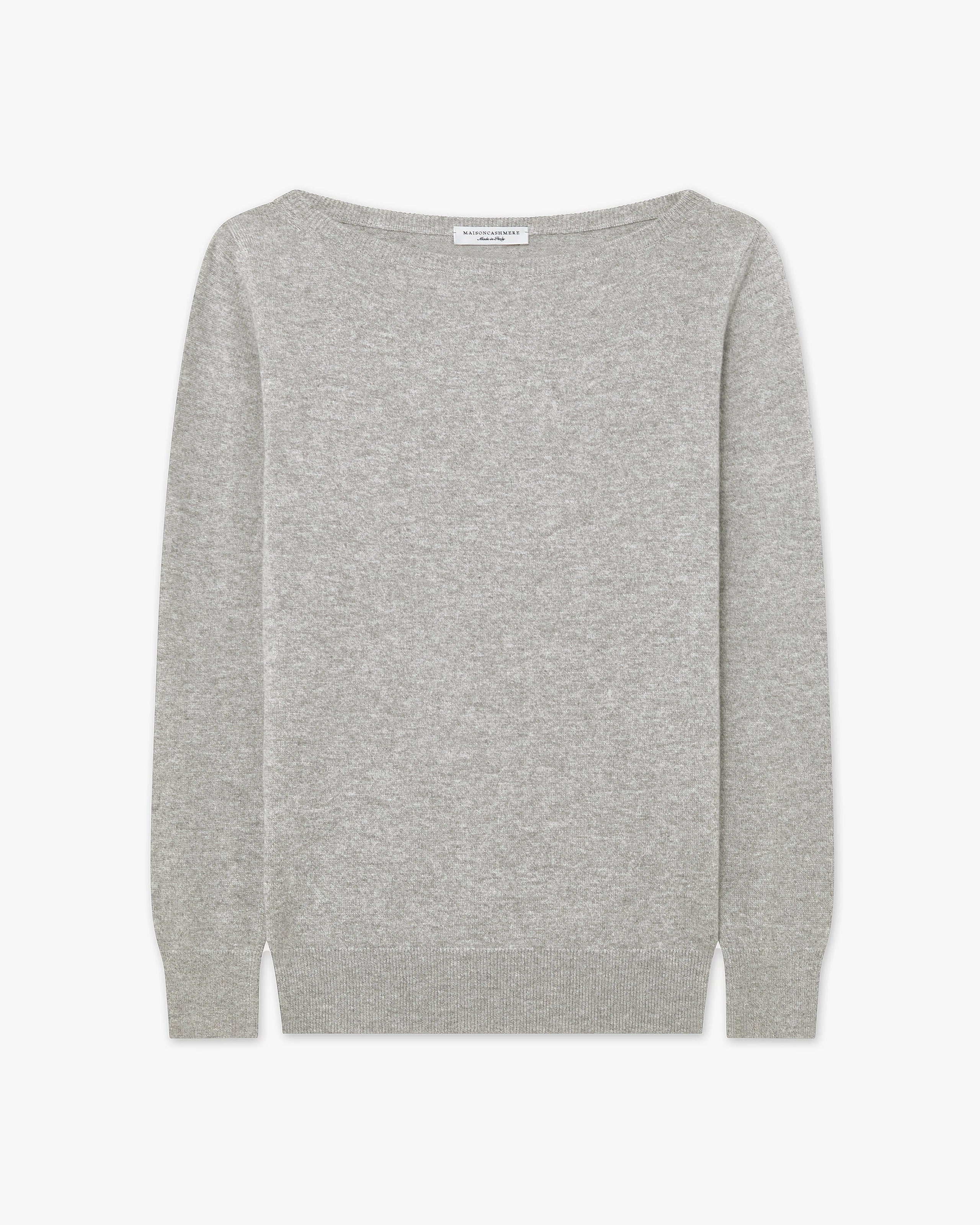 Essential Boat Neck Sweater - Light Grey - Archive