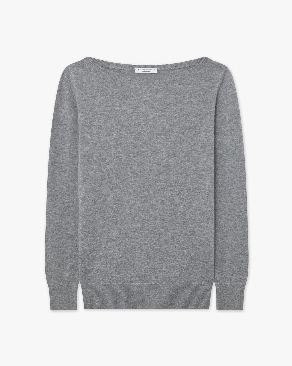 Essential Boat Neck Sweater - Medium Grey - Archive