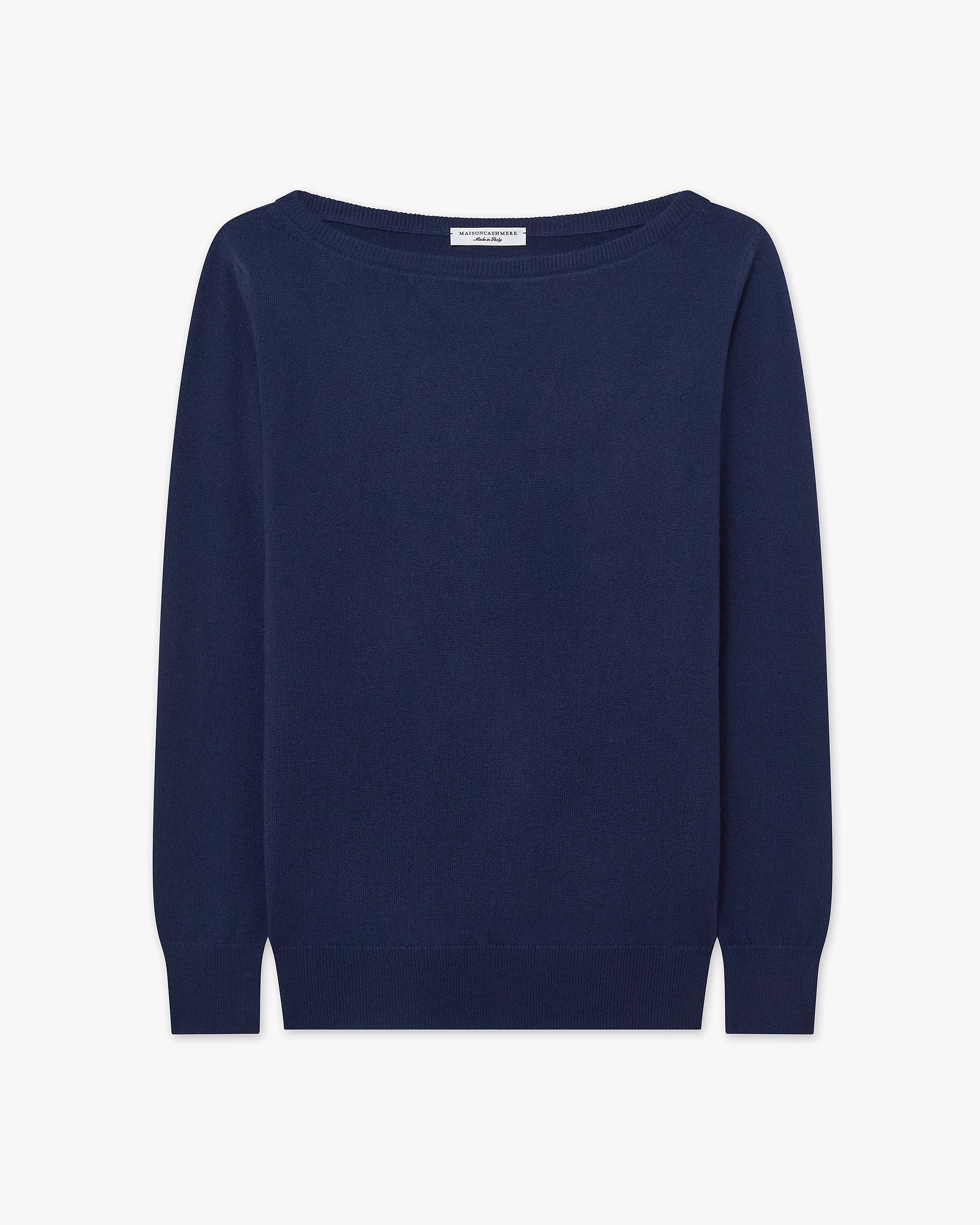 Essential Boat Neck Sweater - Blue - Archive