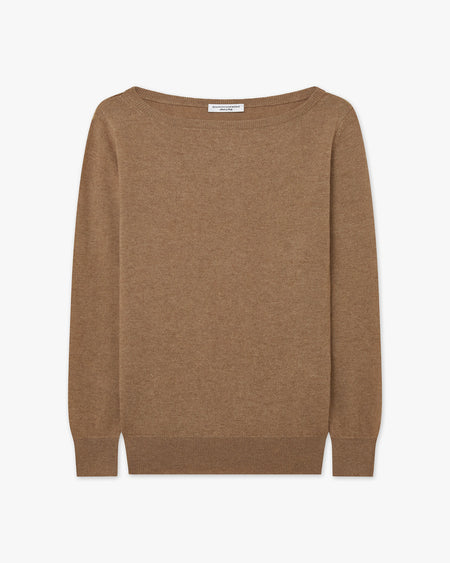 Essential Boat Neck Sweater - Camel - Archive