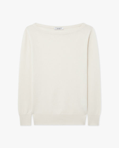 Essential Boat Neck Sweater - Off White - Archive