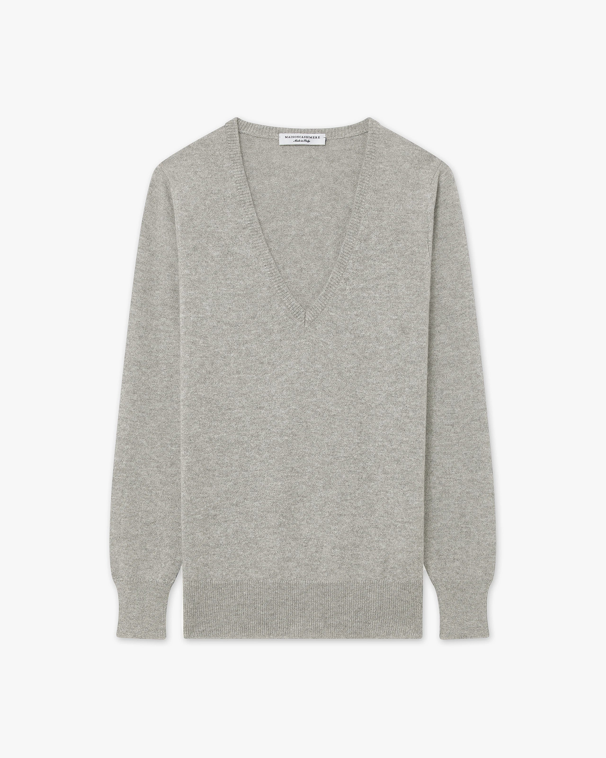 Maglia Scollo V Essential Donna - Grigio Chiaro - Archivio
