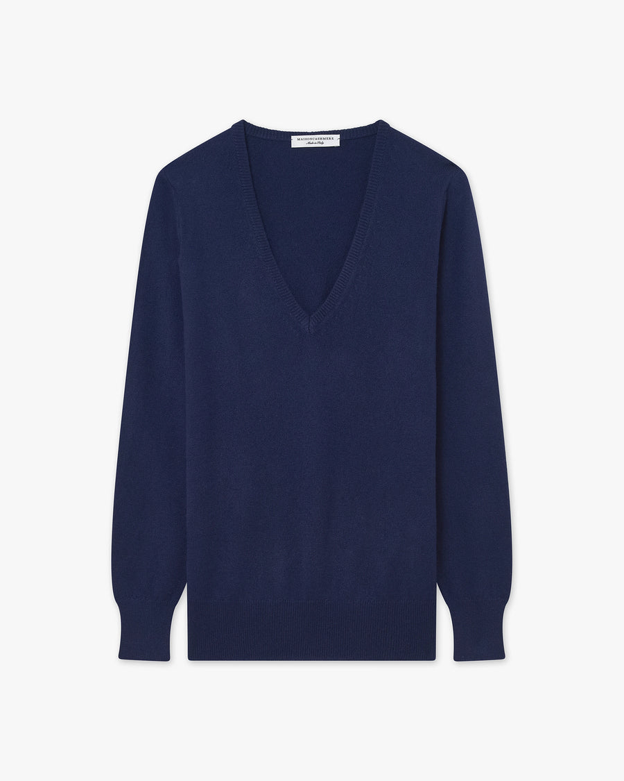 Maglia Scollo V Essential Donna - Blu - Archivio