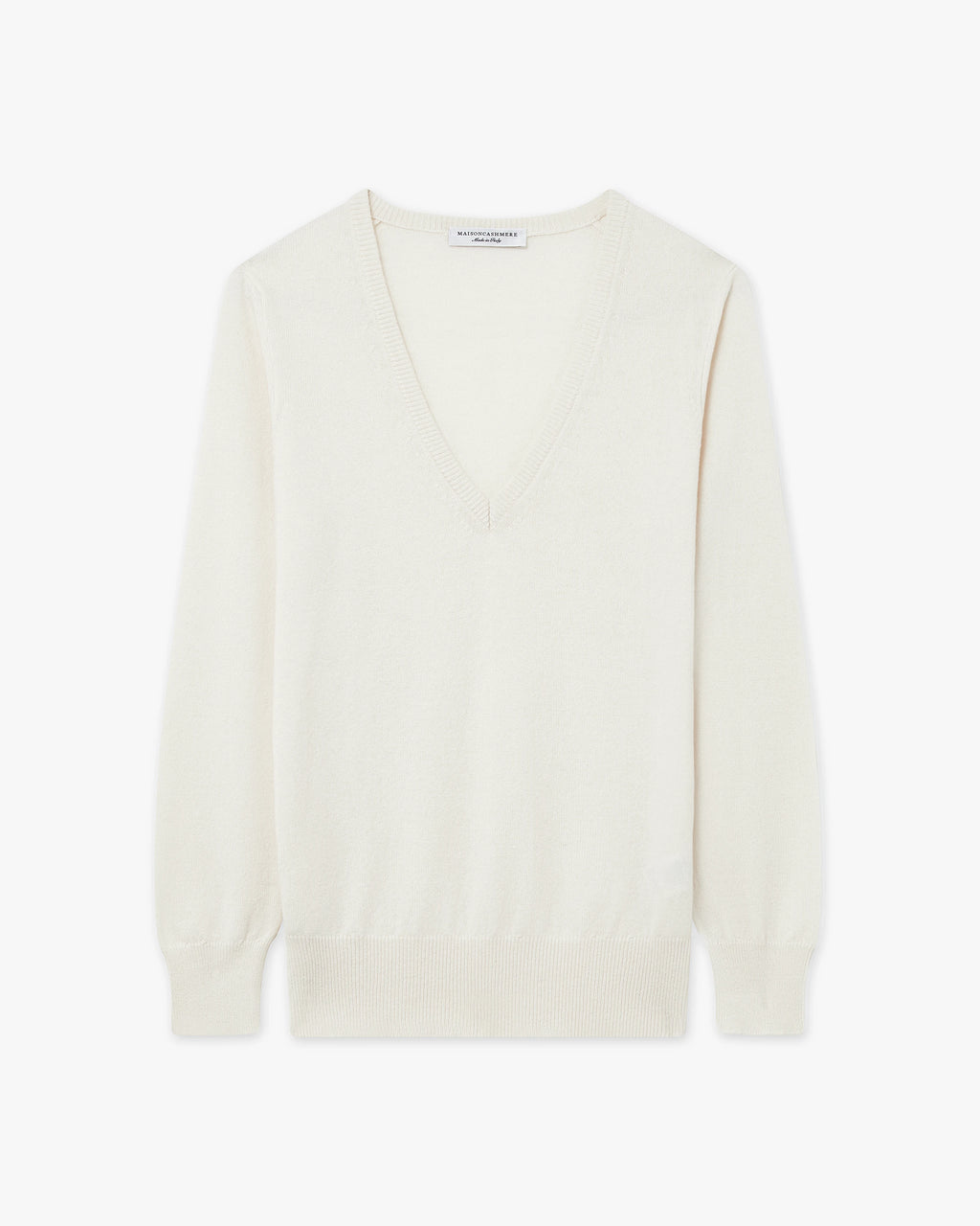 Essential V-Ausschnittpullover Damen - Weiß - Archiv