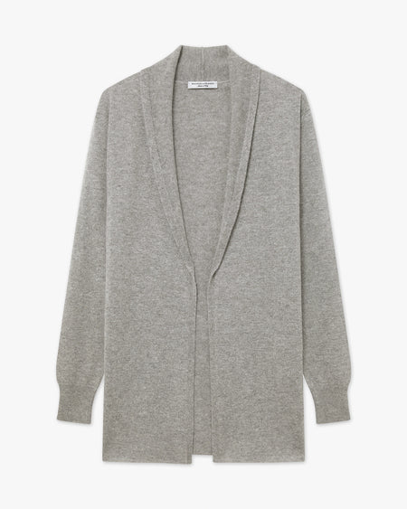 Cardigan Ouvert Essential - Hellgrau - Archiv
