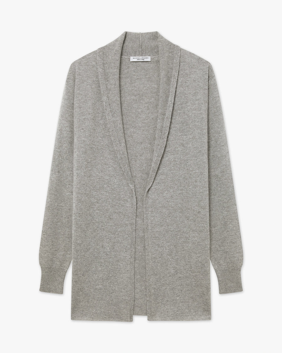Cardigan Aperto Essential - Grigio Chiaro - Archivio