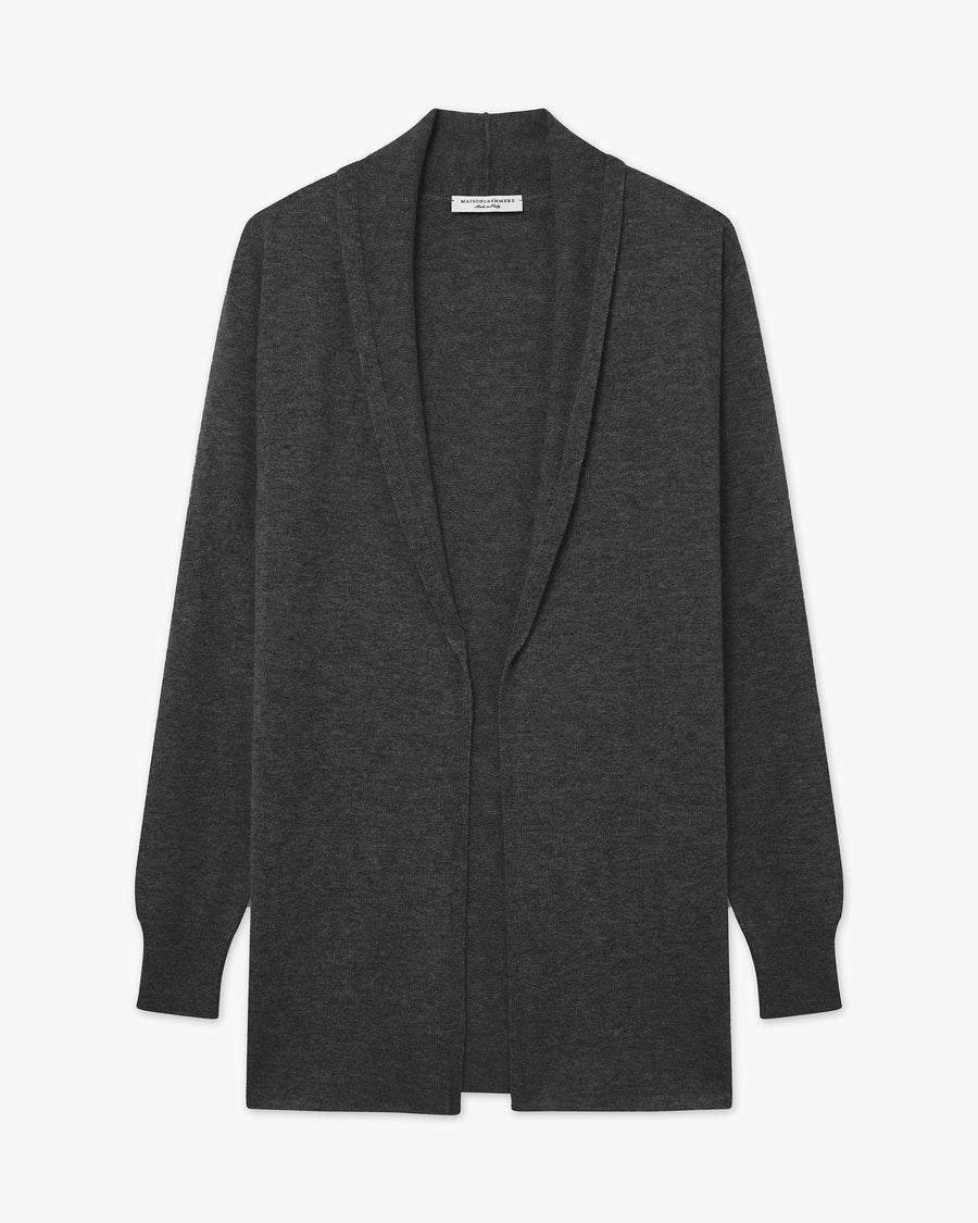 Cardigan Aperto Essential - Grigio Scuro - Archivio