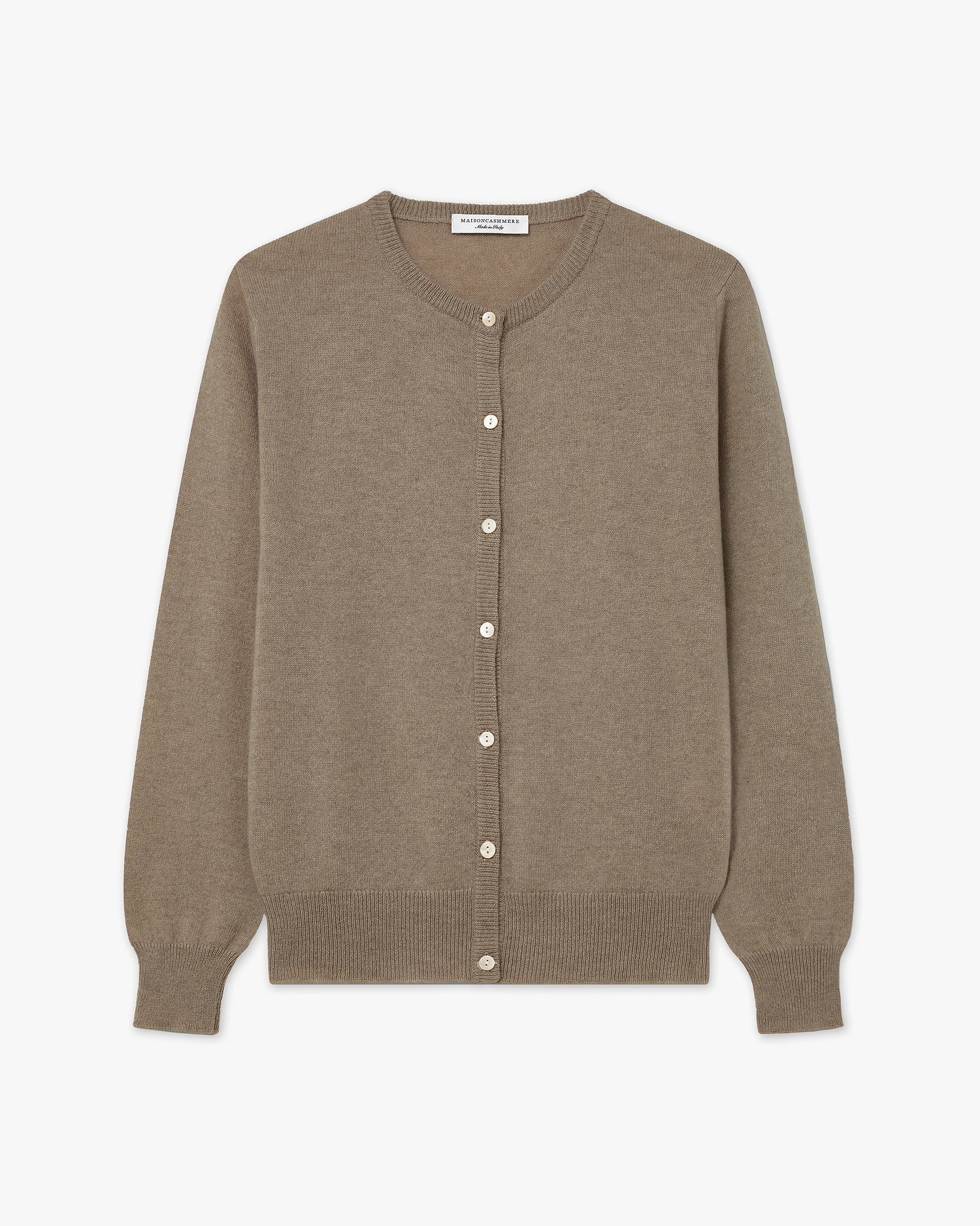 Cardigan Girocollo Essential - Tortora - Archivio