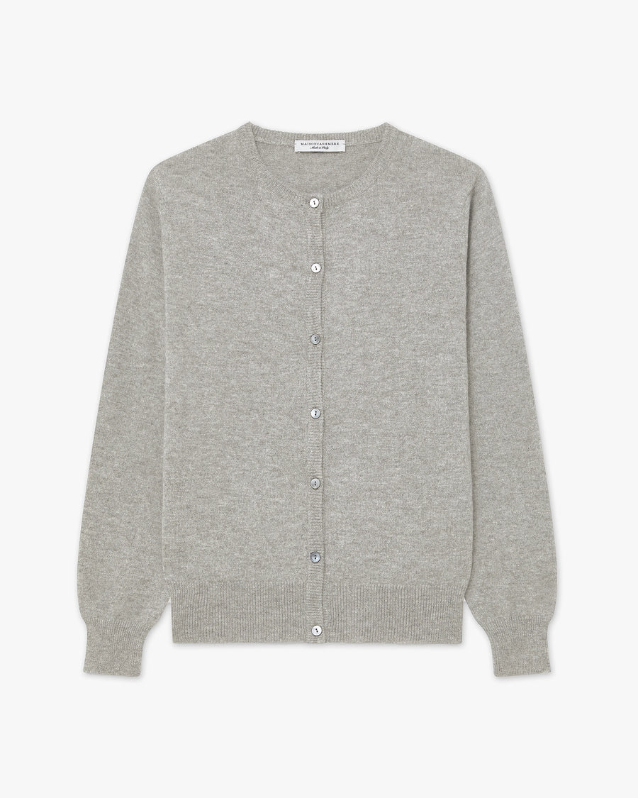 Cardigan Girocollo Essential - Grigio Chiaro - Archivio