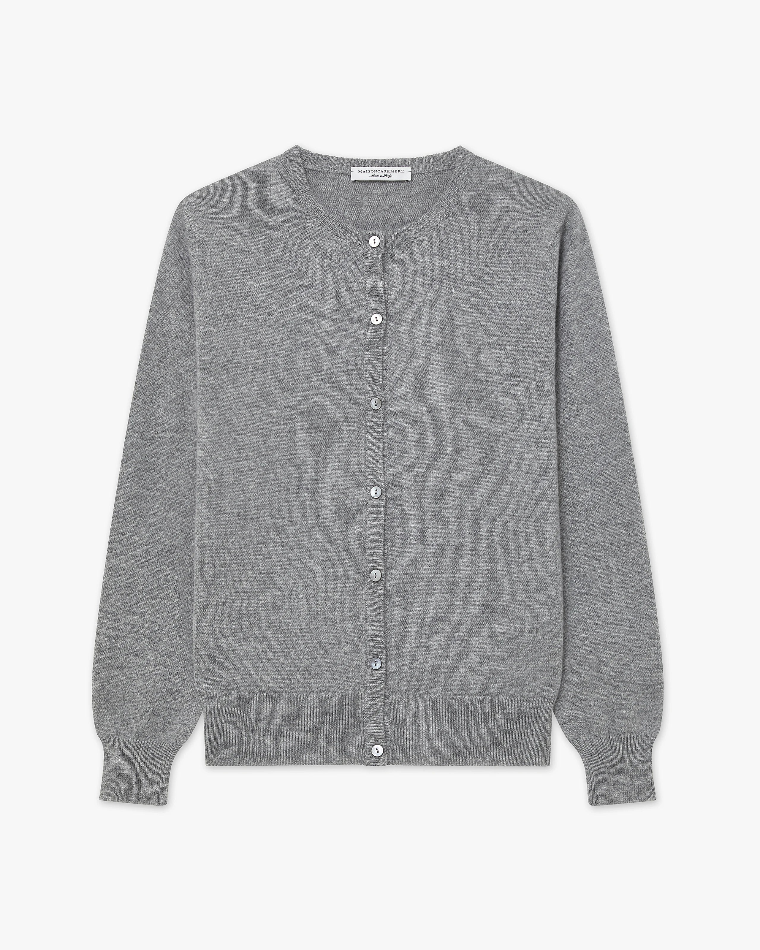 Cardigan Girocollo Essential - Grigio Medio - Archivio