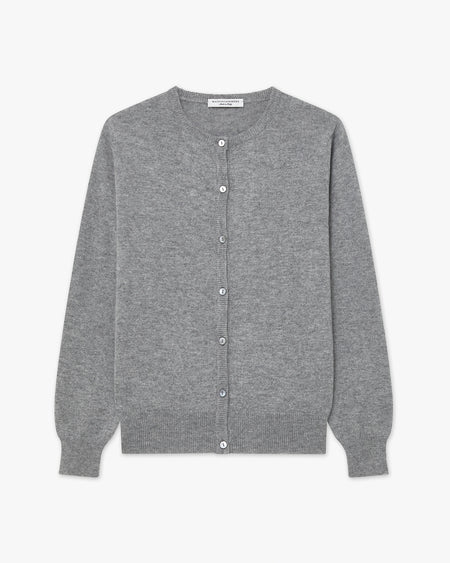 Cardigan Girocollo Essential - Grigio Medio - Archivio