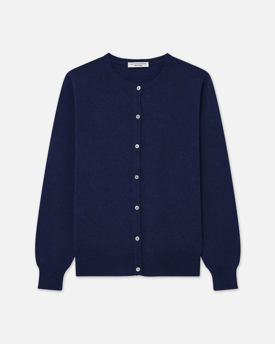 Cardigan Girocollo Essential - Blu - Archivio