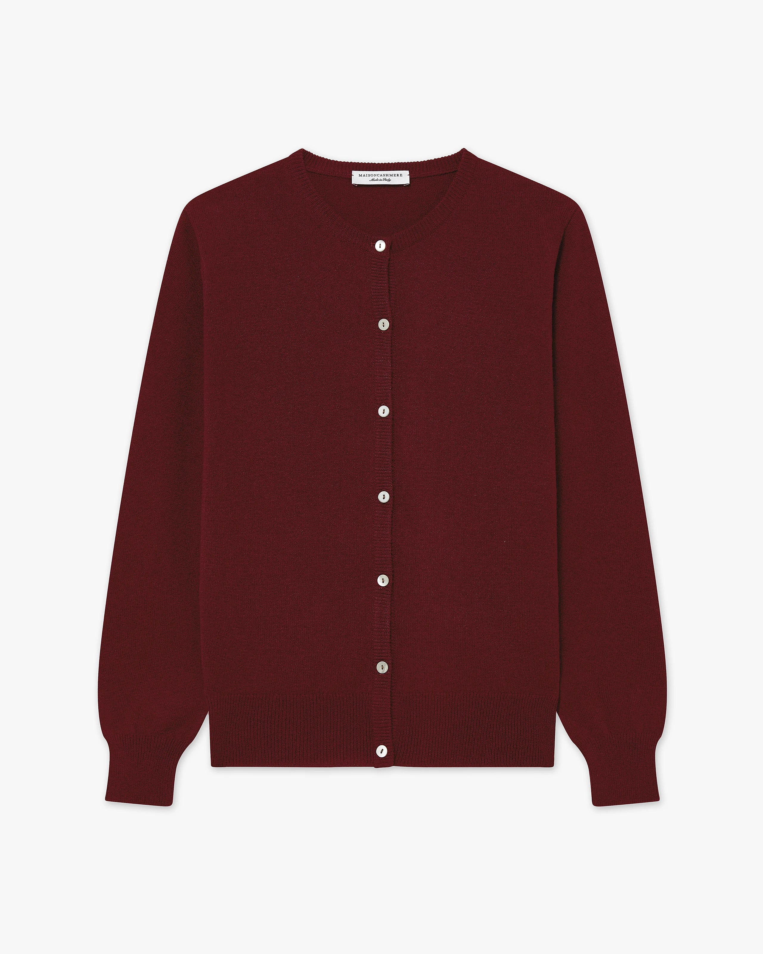 Cardigan Girocollo Essential - Bordeaux - Archivio