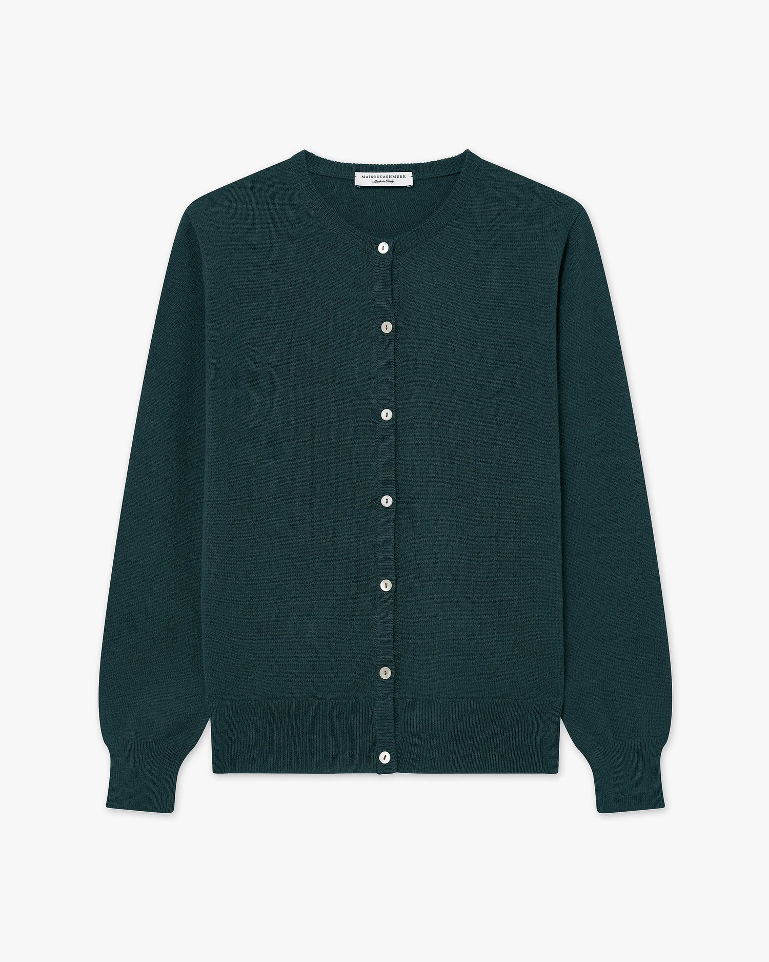 Cardigan Girocollo Essential - Verde - Archivio