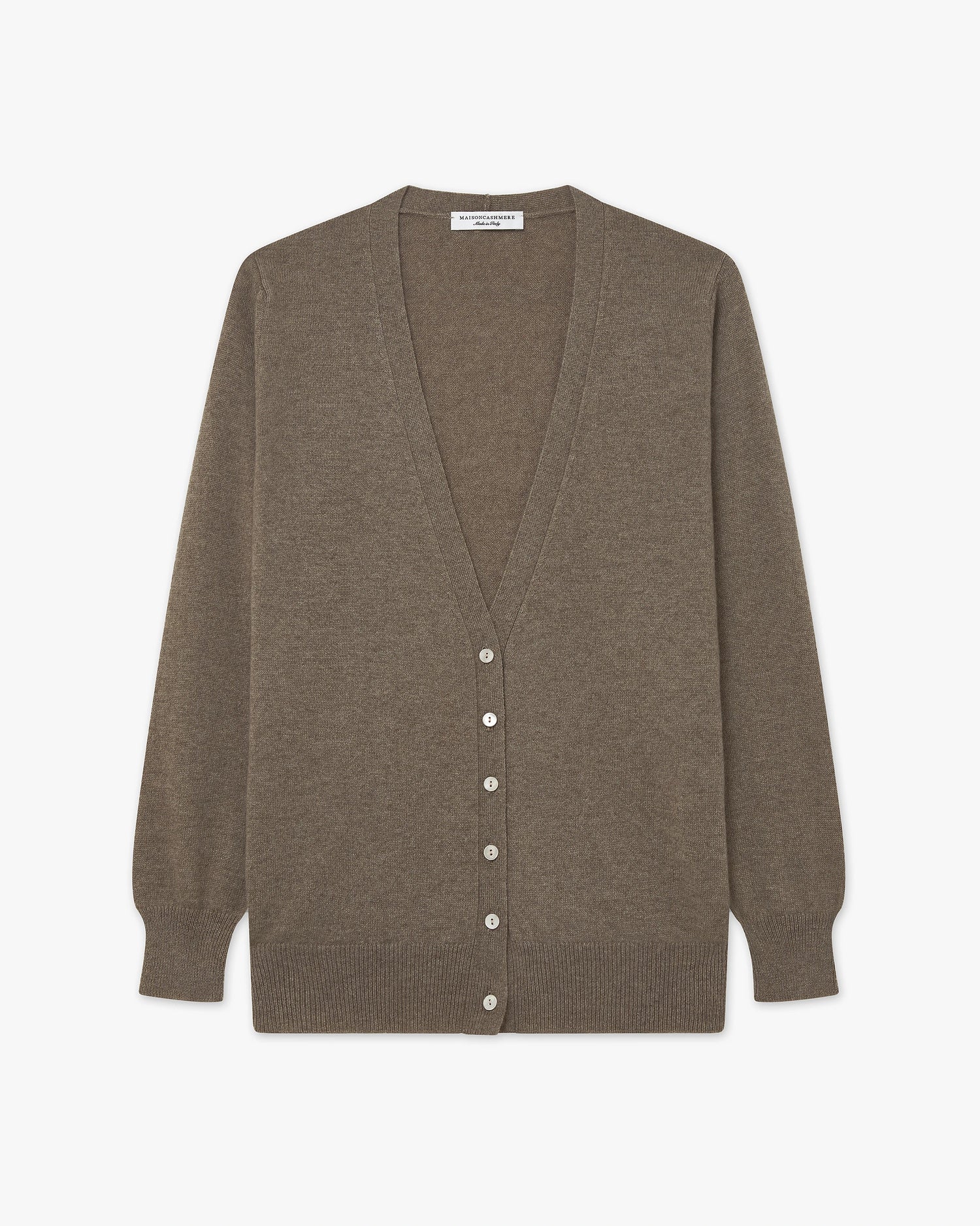 Women's Essential V-Neck Cardigan - Brown - Archive