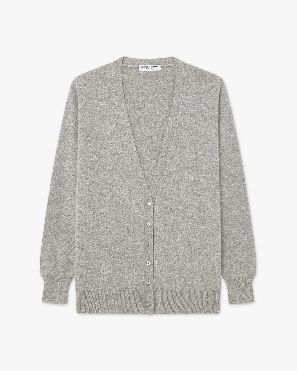 Cardigan Scollo V Essential Donna - Grigio Chiaro - Archivio