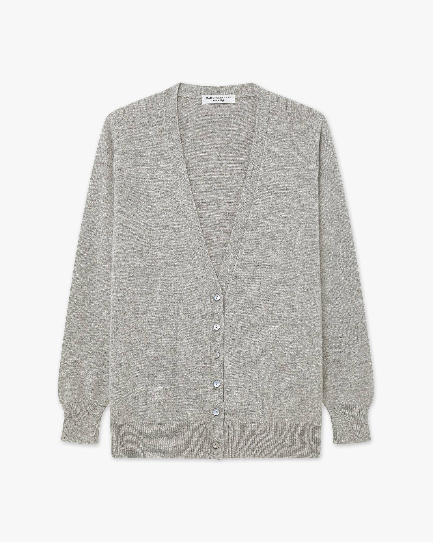 Women's Essential V-Neck Cardigan - Light Grey - Archive