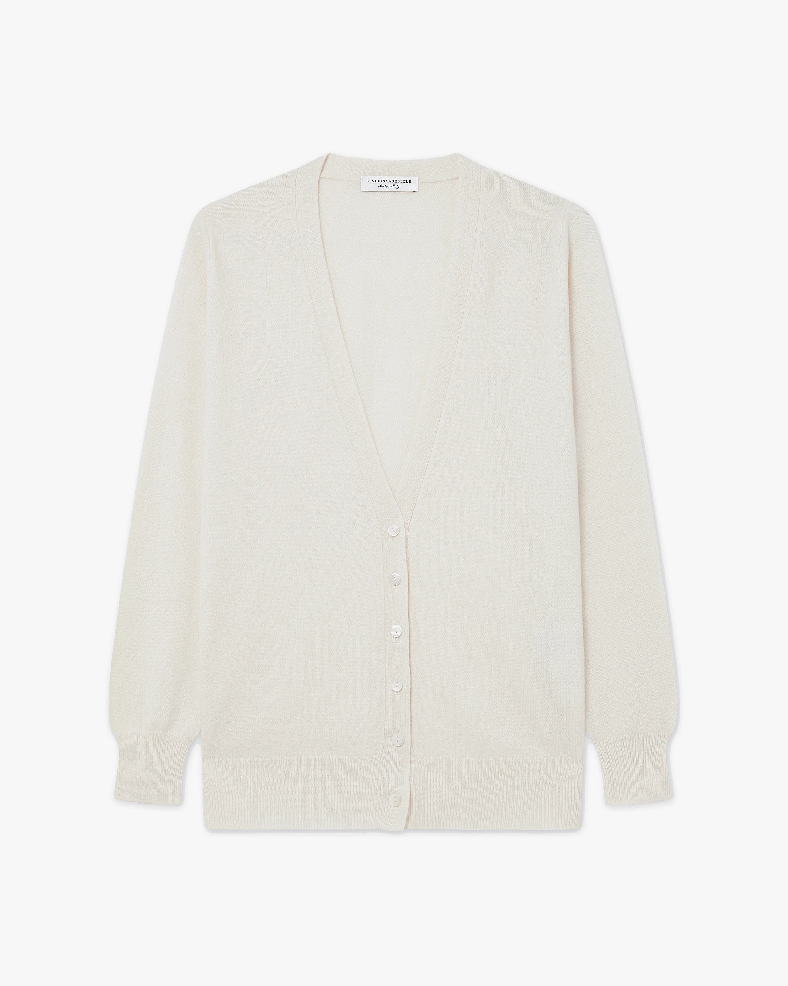 Women's Essential V-Neck Cardigan - Off White - Archive