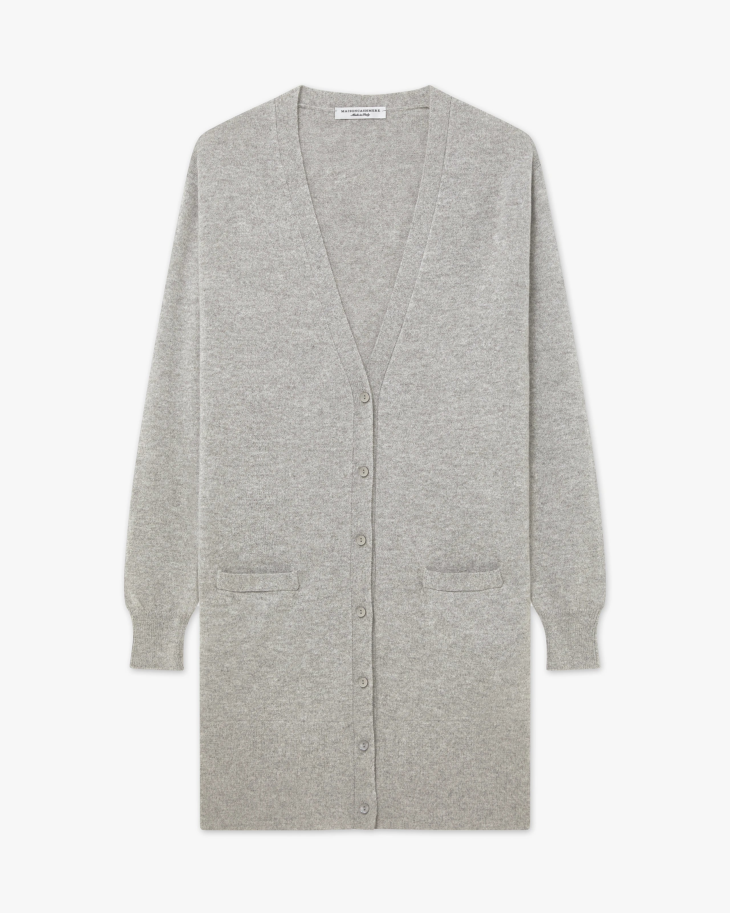 Essential Long Cardigan - Light Grey - Archive