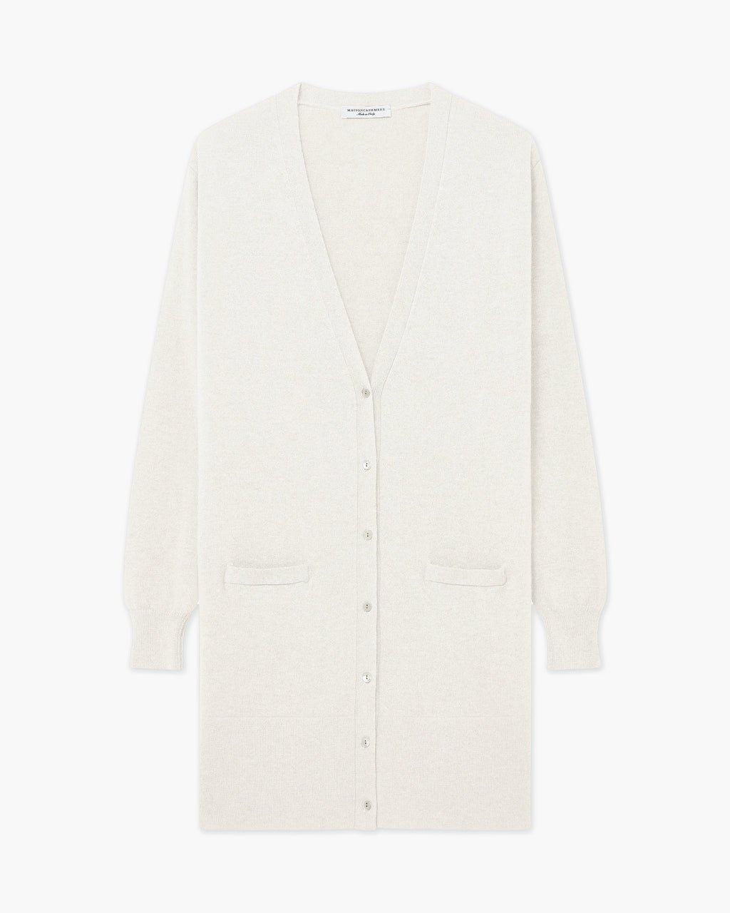 Essential Lange Cardigan - Weiß - Archiv
