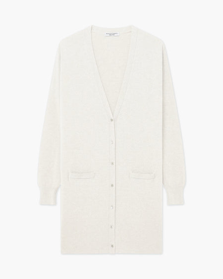 Essential Long Cardigan - Off White - Archive
