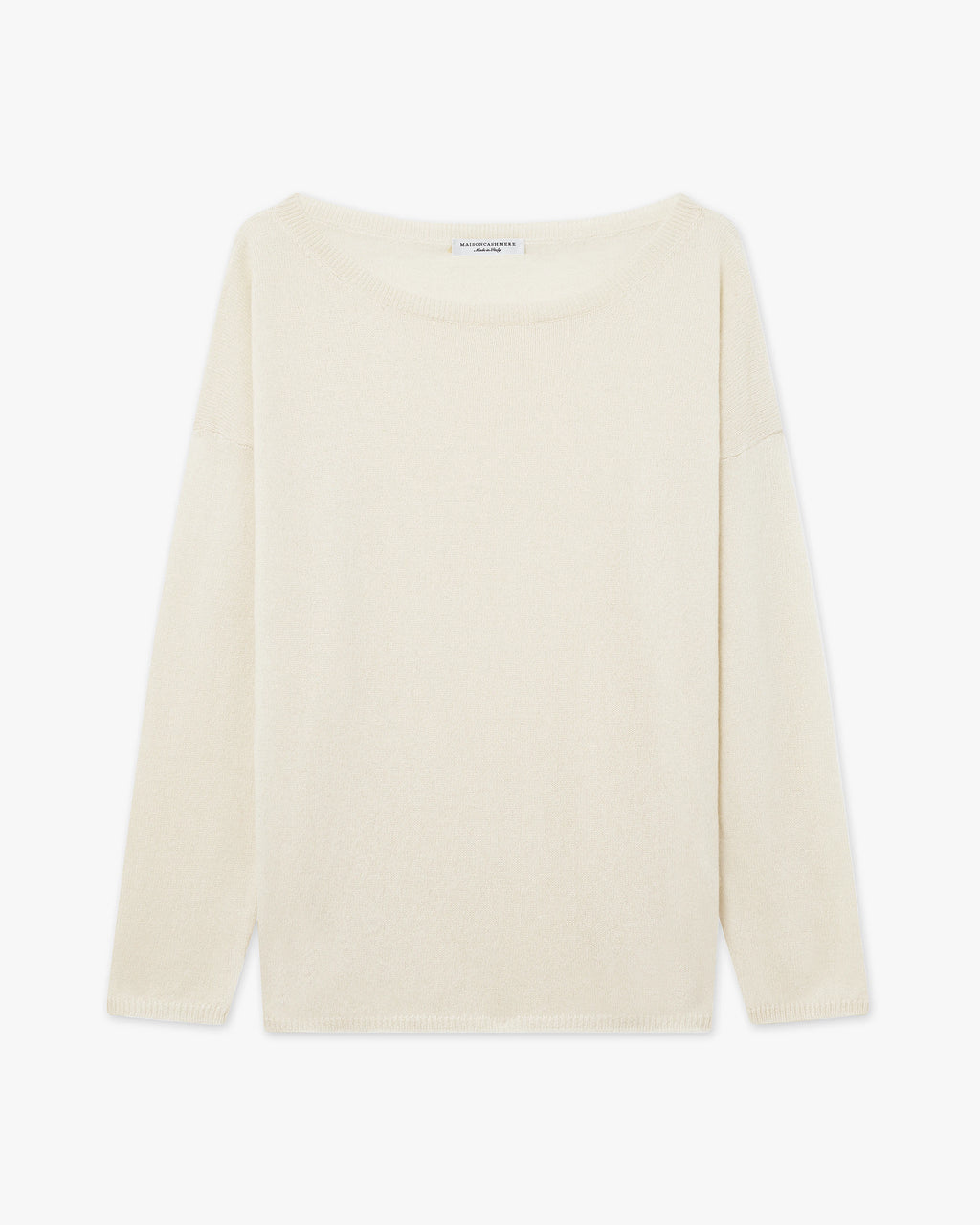 Lightness Boat Neck Sweater - White - Archive