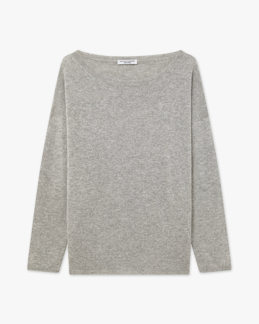 Maglia Scollo Barca Lightness - Grigio Chiaro - Archivio