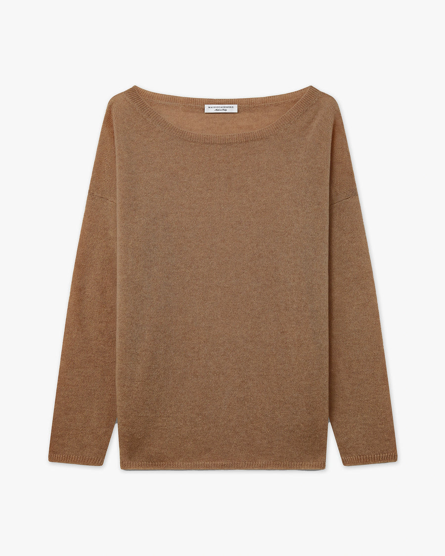 Maglia Scollo Barca Lightness - Cammello - Archivio