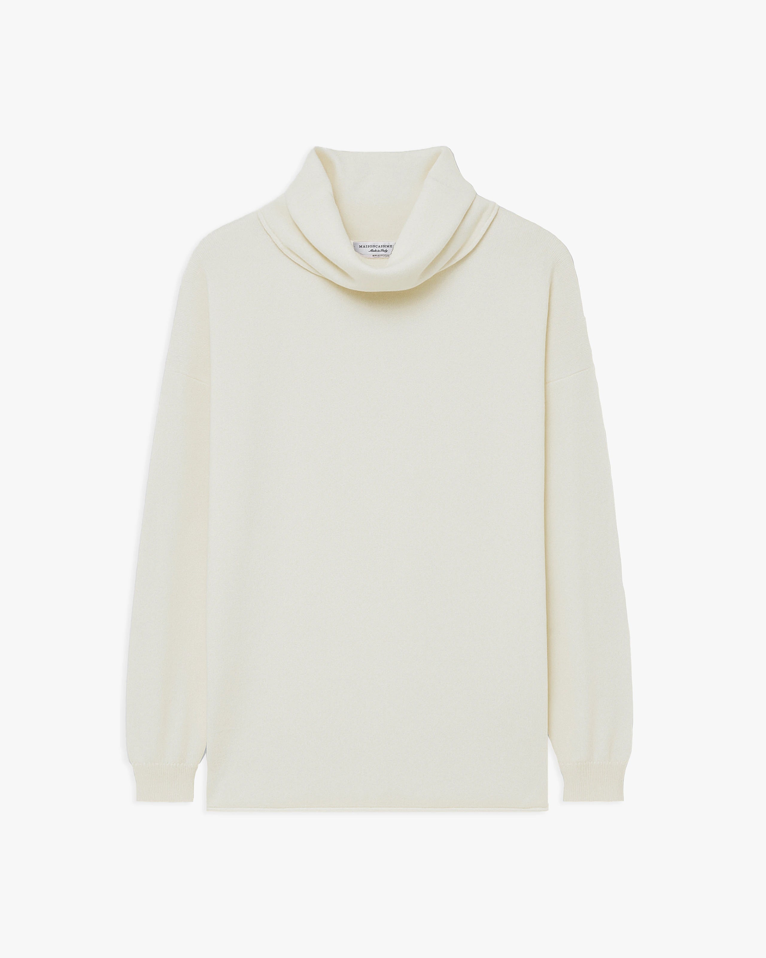 Lightness Cowl Neck Sweater - White - Archive