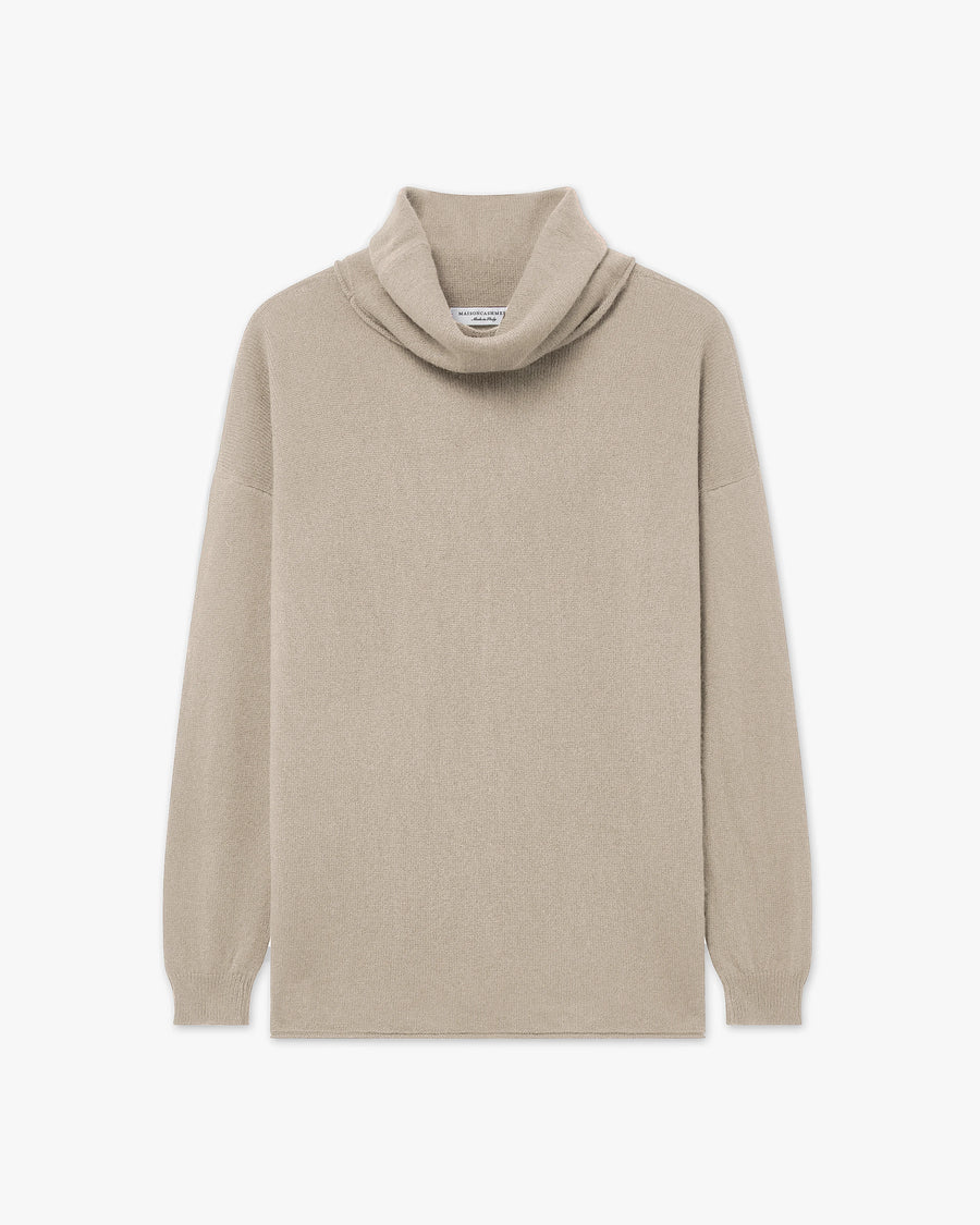 Maglia Collo Anello Lightness - Beige - Archivio