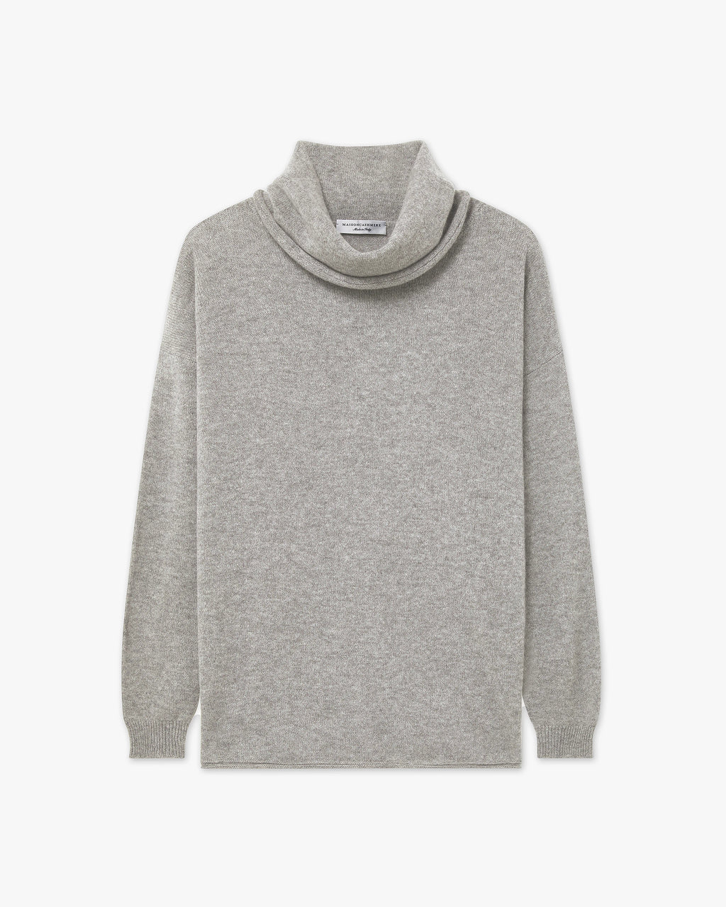 Lightness Cowl Neck Sweater - Light Grey - Archive