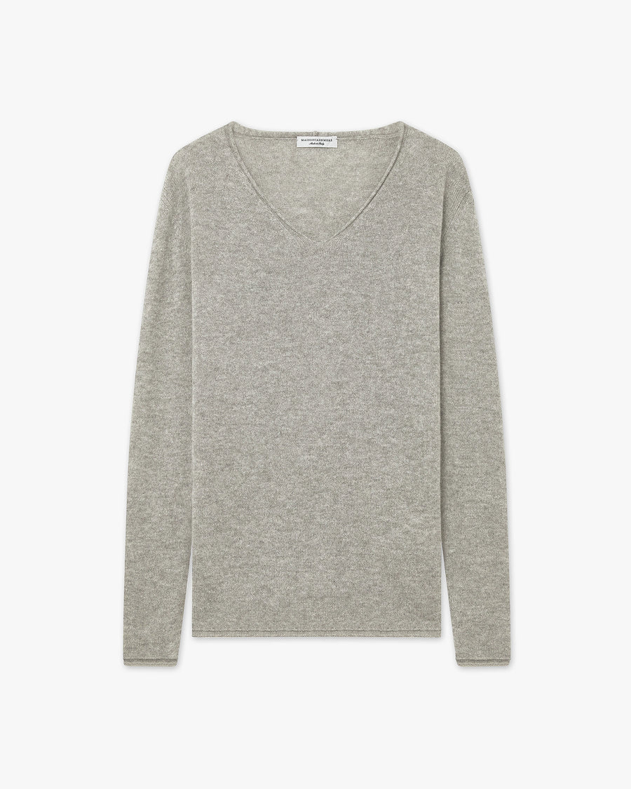 Maglia Scollo V Lightness - Grigio Chiaro - Archivio