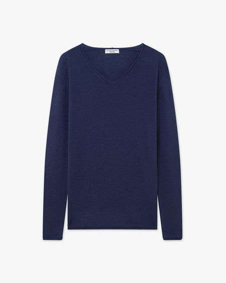 Lightness V-Neck Sweater - Blue - Archive