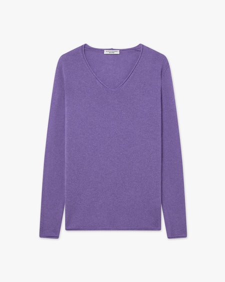 Lightness V-Neck Sweater - Lavender - Archive