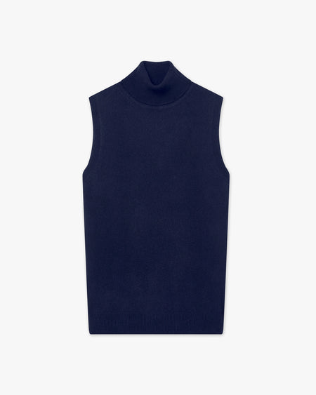 Essential Turtleneck Top - Blue - Archive