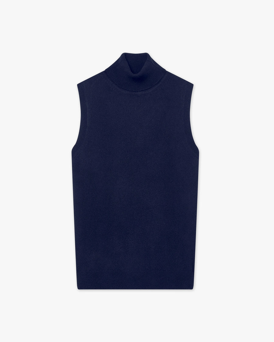 Essential Turtleneck Top - Blue - Archive