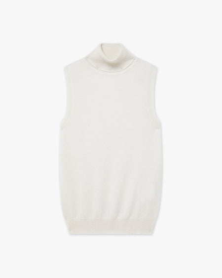 Essential Turtleneck Top - Off White - Archive